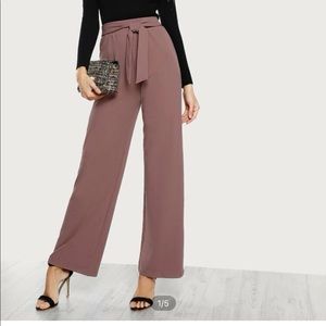 SHEIN Tie Waist Palazzo Pant